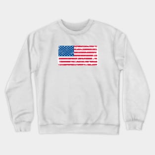 Grunge American flag Crewneck Sweatshirt